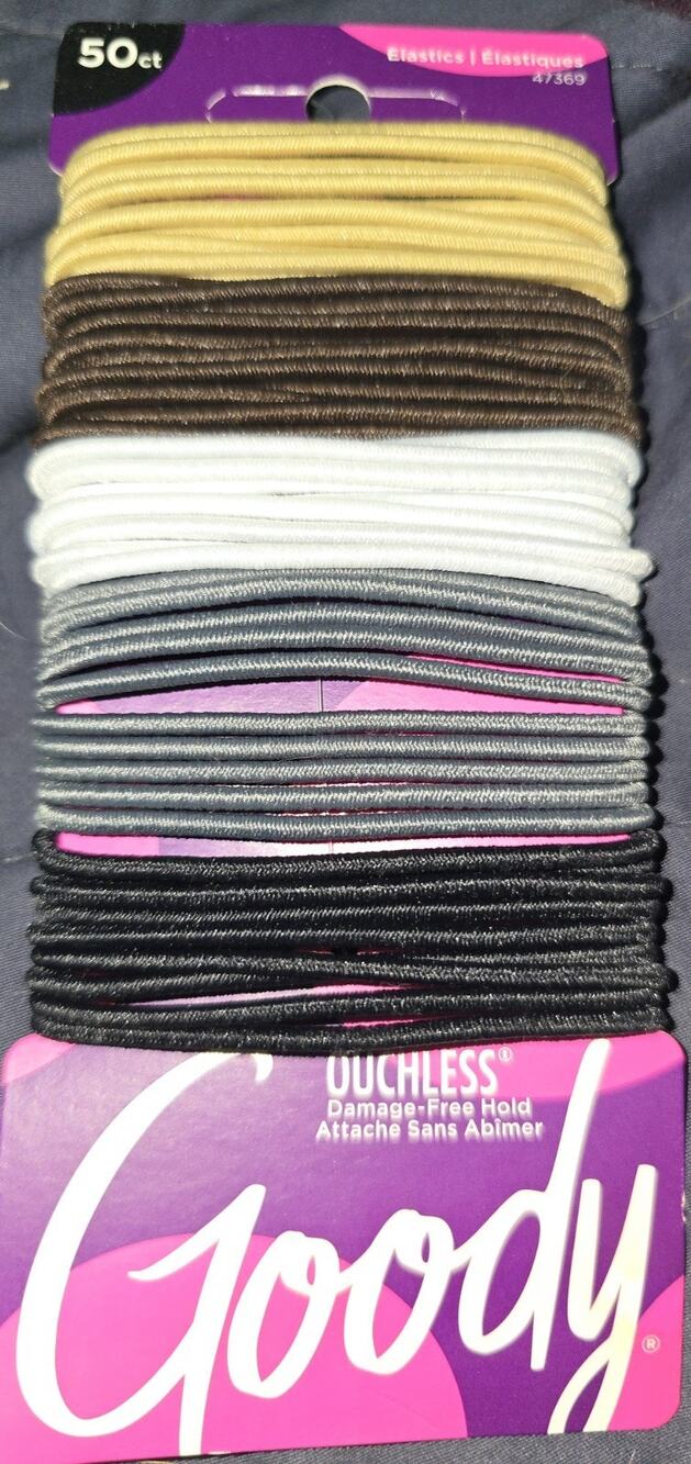 Goody Ouchless Hair Elastics – No Pull, 50 Count (Pack of 1), Assorted Colors